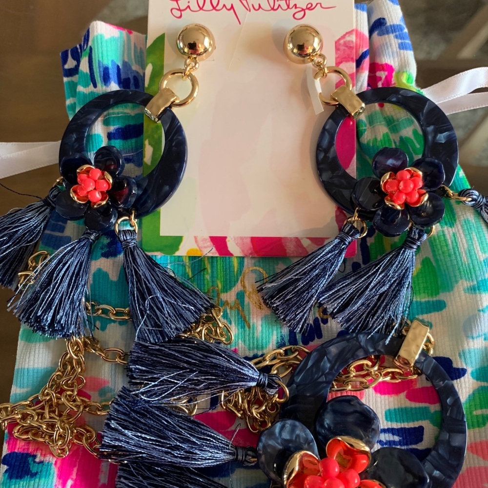 Lilly Pulitzer Maritime Necklace and Earrings